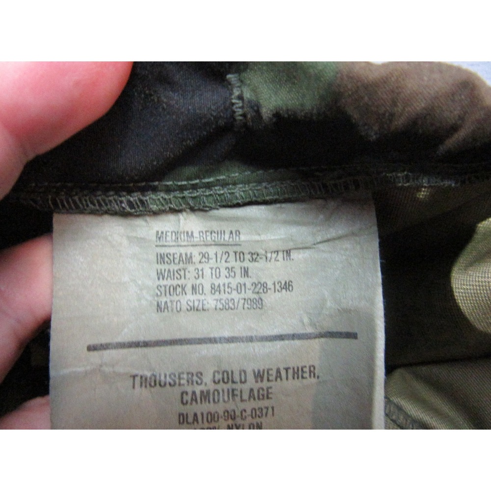 Tennessee Apparel Corp Pants Mens Medium Green Camo Gore Cold Weather Trousers - Picture 9 of 16